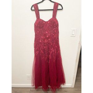 Rosette Lace Maxi Dress
